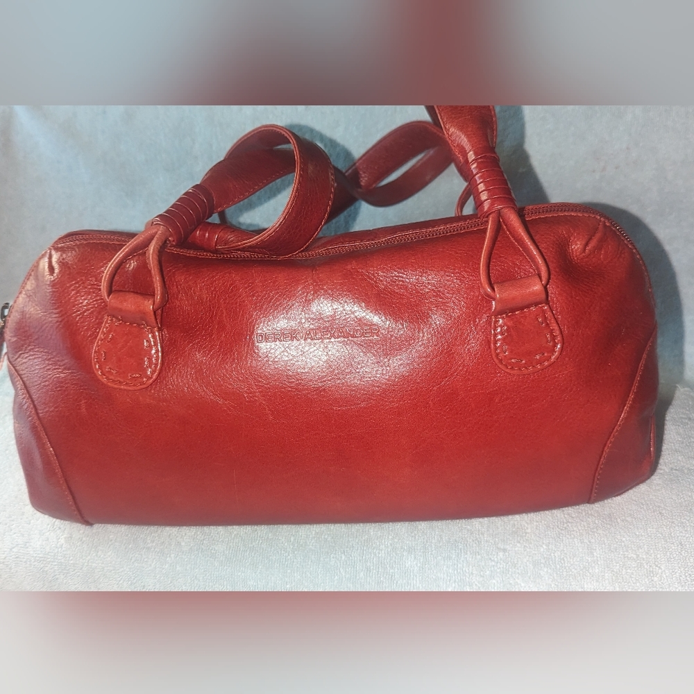 Derek Alexander red leather shoulder bag.